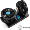 Ventilateur De Voiture 12v Doubles Têtes Rotatives