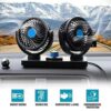 Ventilateur De Voiture 12v Doubles Têtes Rotatives