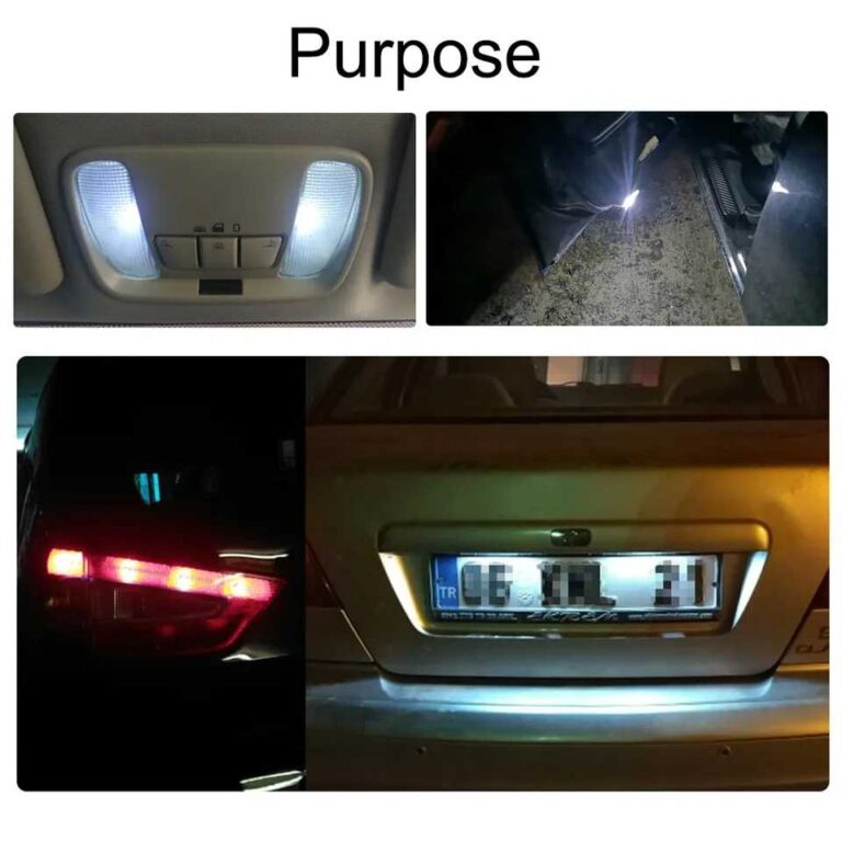 2Pcs LED W5W T10 Ampoules de voiture 5-9SMD