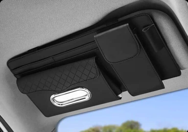 Boite de rangement para-soleil avec stylo