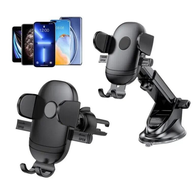 Support De Téléphone Ventouse & Grille Ventilation 3en1