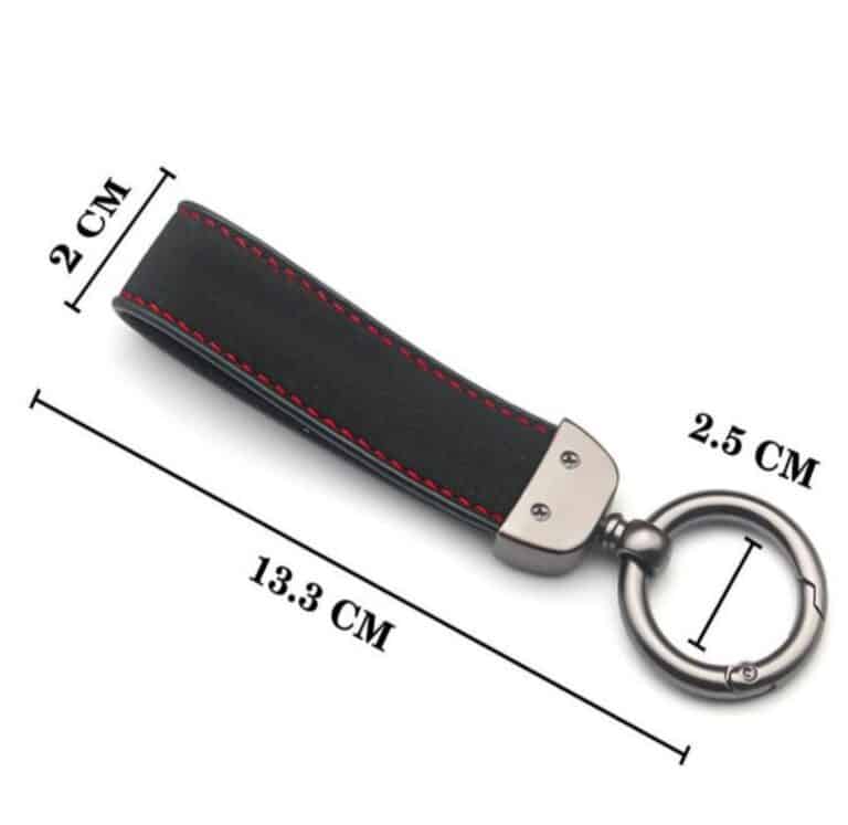 Porte-clé lanière en fibre de carbon  et métal avec Logo