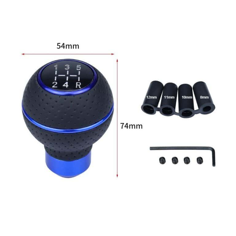 Pommeau de levier de vitesse universel en aluminium 5 vitesses