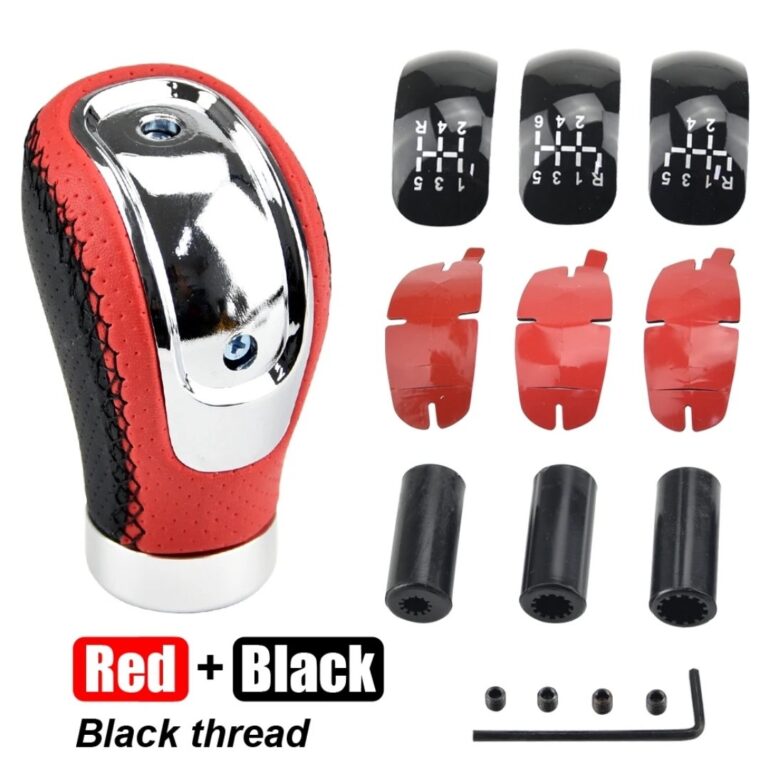 Pommeau de Levier de Vitesse en Cuir PU Universel 5/6 Vitesses