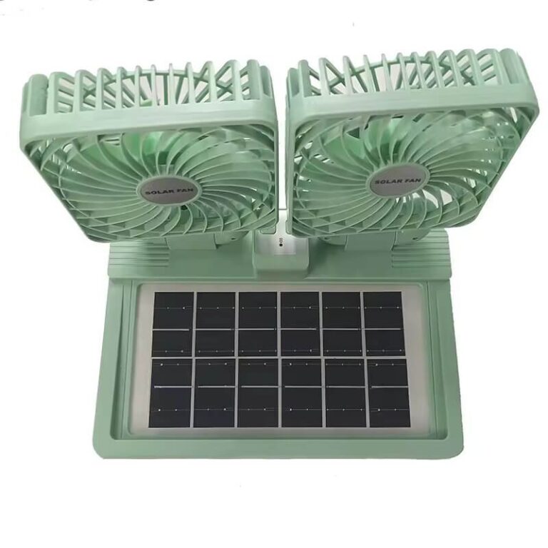 Ventilateur double tête à énergie solaire