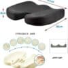 Coussin de siège orthopédique mousse à mémoire