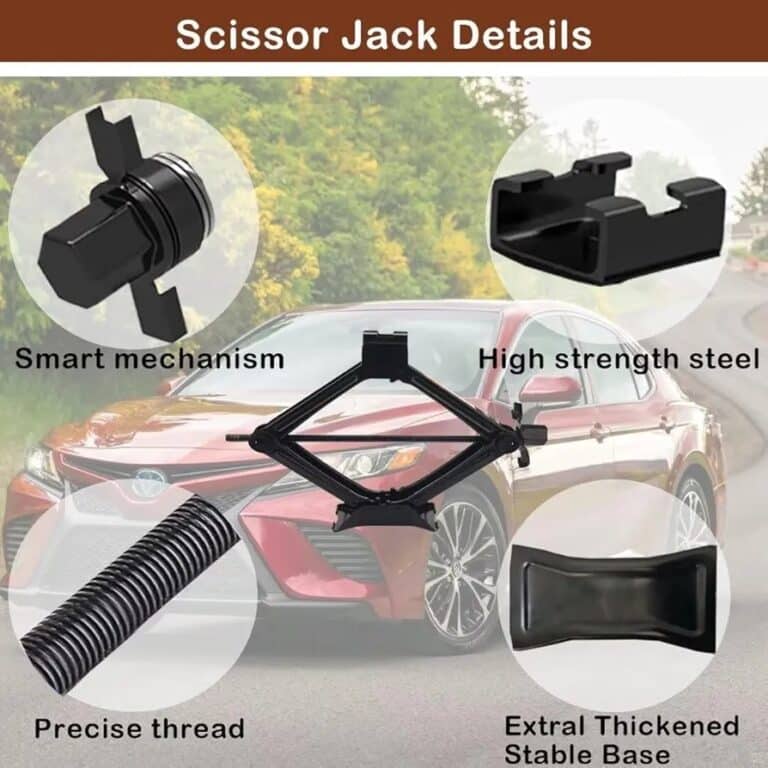 Kit de cric de voiture  avec poignée à cliquet