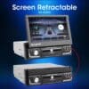 Autoradio Android Ecran Rétractable 7Pouces Navigation GPS Wi-Fi