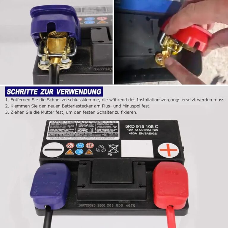 Lot de 2 Cosses Batterie Serrage Rapide, Libération Rapide 12V