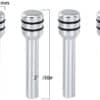 Lot de 4 boutons de verrouillage de porte de voiture - Gris