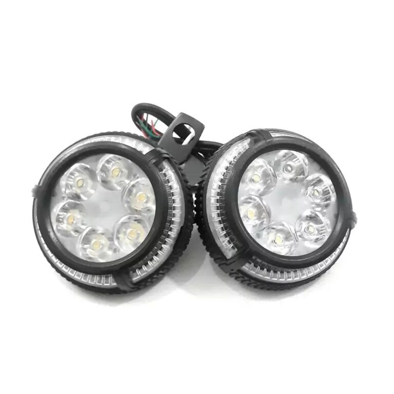 Paire de Phare 6 Led RGB Auxiliaire Base Universelle Moto