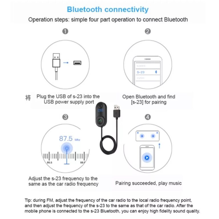 2024/12/1000025525.jpg Récepteurs sans fil pour voiture compatibles Bluetooth USB Main Libre