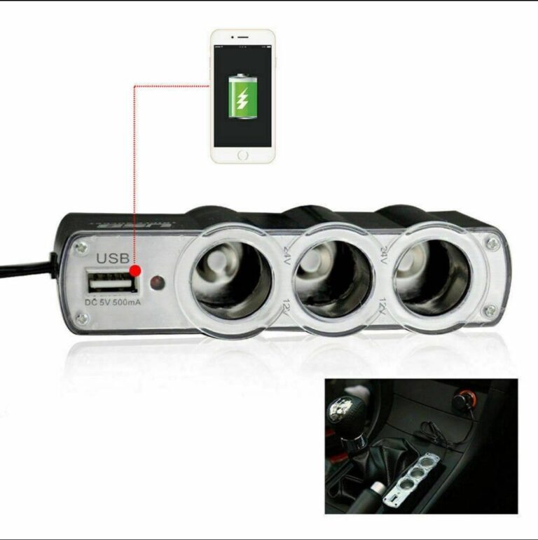 2024/12/1000026149.jpg Triple Prise 12V/24V Allume-cigare USB Alimentation