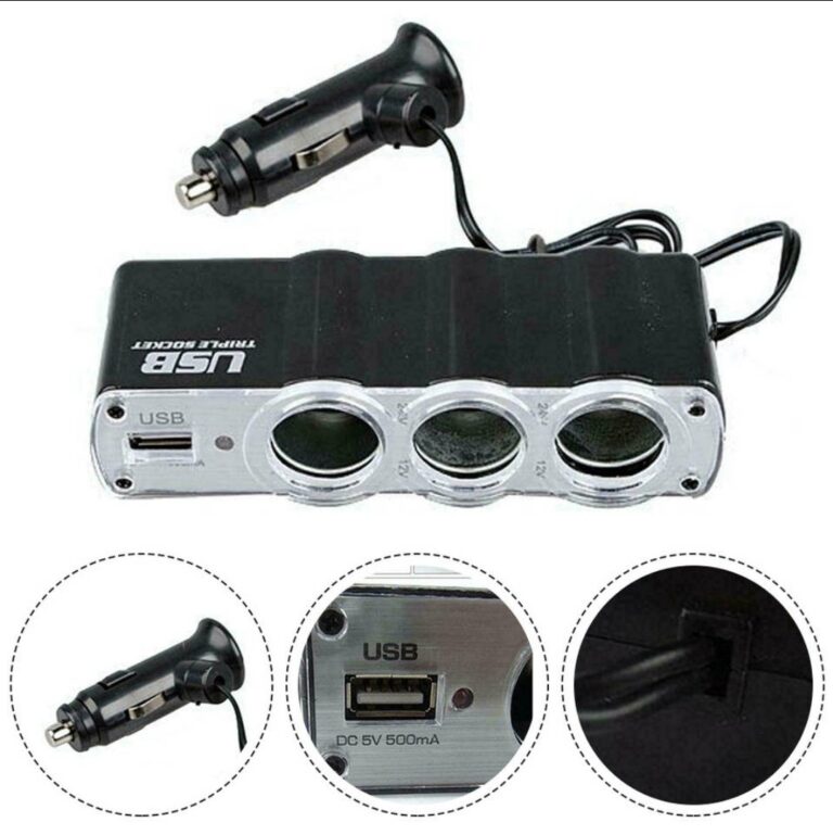 2024/12/1000026151.jpg Triple Prise 12V/24V Allume-cigare USB Alimentation