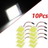 10Pcs Lampe Panneau de toit intérieure de voiture T10 12V