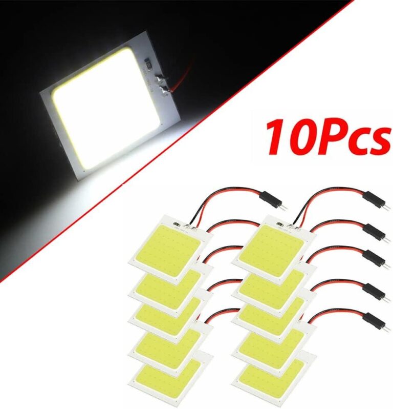 10Pcs Lampe Panneau de toit intérieure de voiture T10 12V