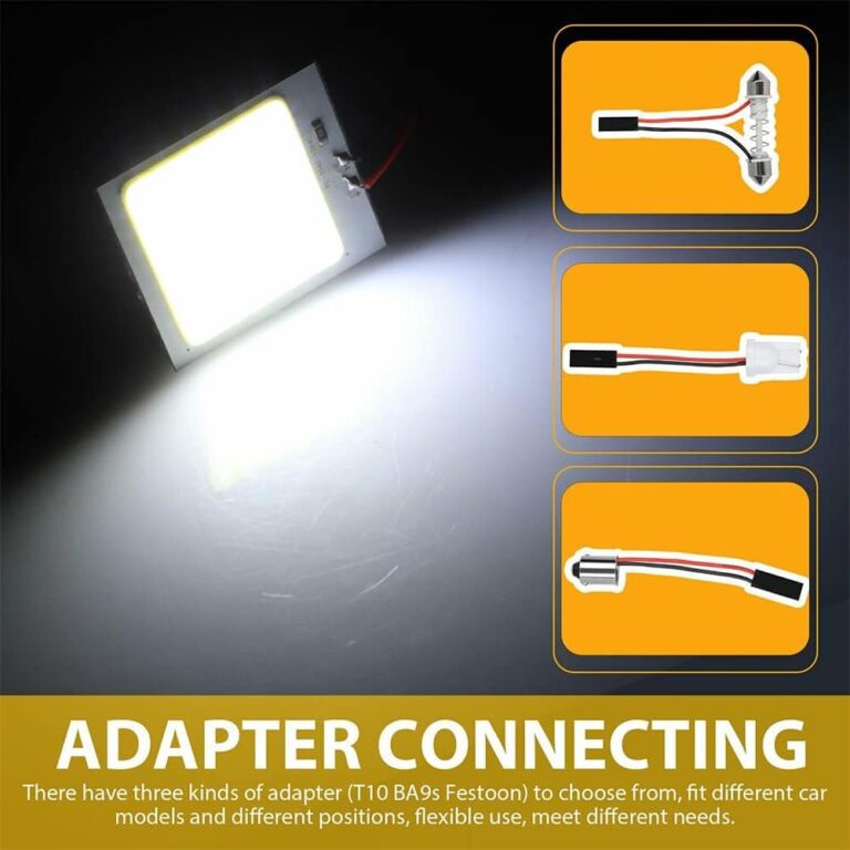 10Pcs Lampe Panneau de toit intérieure de voiture T10 12V