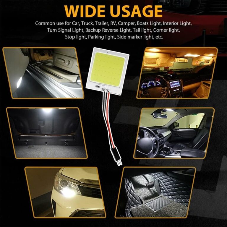 10Pcs Lampe Panneau de toit intérieure de voiture T10 12V