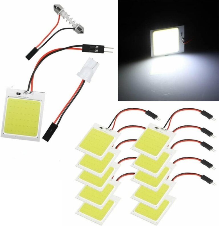 10Pcs Lampe Panneau de toit intérieure de voiture T10 12V