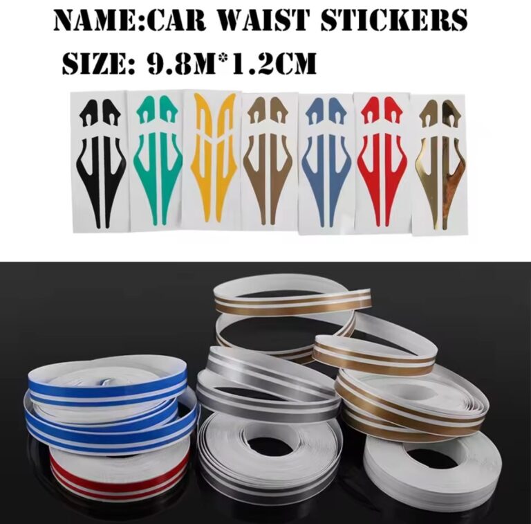 Bande adhésive de carrosserie à double ligne multicolore 9,8M