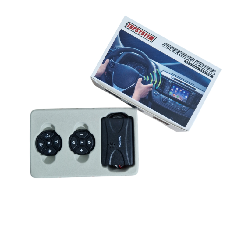 Bouton commande de volant de voiture sans fil HD, 10 touches, universel pour voiture Noir/Argent TOPSYSTEME