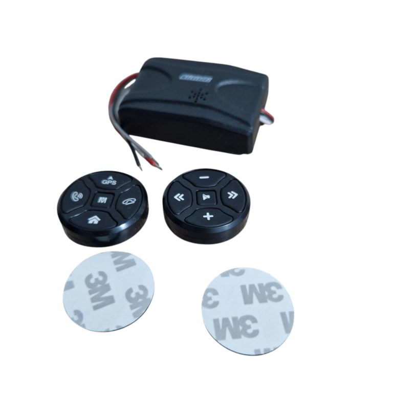 Bouton commande de volant de voiture sans fil HD, 10 touches, universel pour voiture Noir/Argent TOPSYSTEME