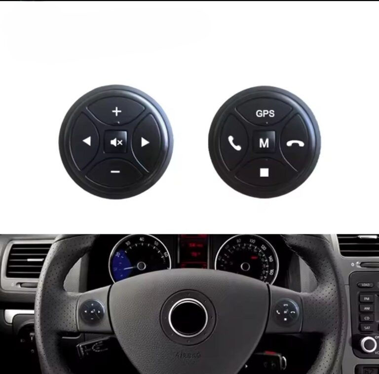 Bouton commande de volant de voiture sans fil HD, 10 touches, universel pour voiture Noir/Argent TOPSYSTEME