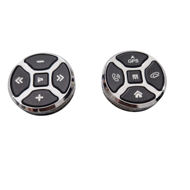 Bouton commande de volant de voiture sans fil HD, 10 touches, universel pour voiture Noir/Argent TOPSYSTEME