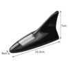 Antenne LED forme requin à energie solaire Noir