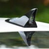 Antenne LED forme requin à energie solaire Noir
