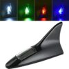 Antenne LED forme requin à energie solaire Noir