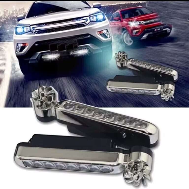 2Pcs LED feux antibrouillard alimenté par le vent