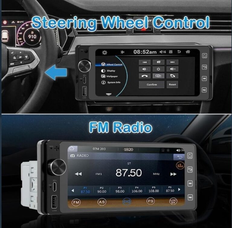 Autoradio avec Écran Tactile 6,2" et CarPlay/Android Sans Fil