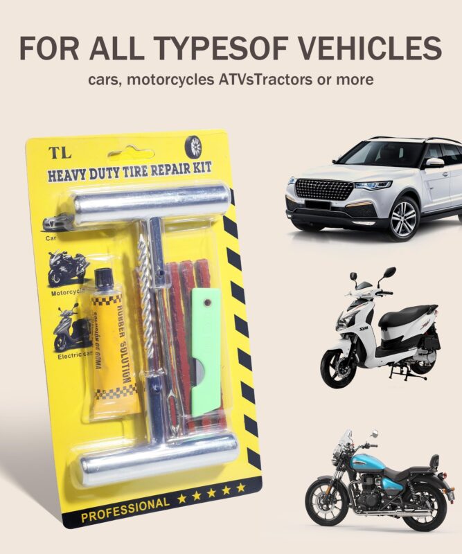 Kit de réparation de pneus de voiture 9Pcs