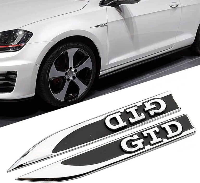 Autocollant d'aile voiture en métal logo 3D