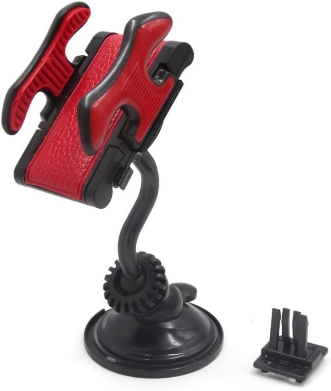 2025/04/1000030483.jpg Support Téléphone à Ventouse Rouge