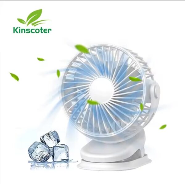Ventilateur portable à pince  chargement USB avec LED
