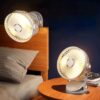 Ventilateur portable à pince  chargement USB avec LED