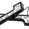 Lot de 2 feux de jour 6 LED pour voiture - Blanc - 12V