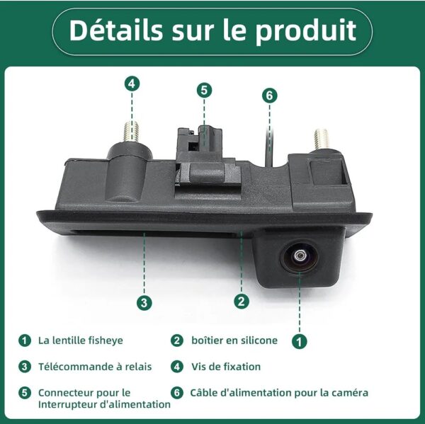 Camera De Recul  Poignée De Coffre à Vis Volkswagen