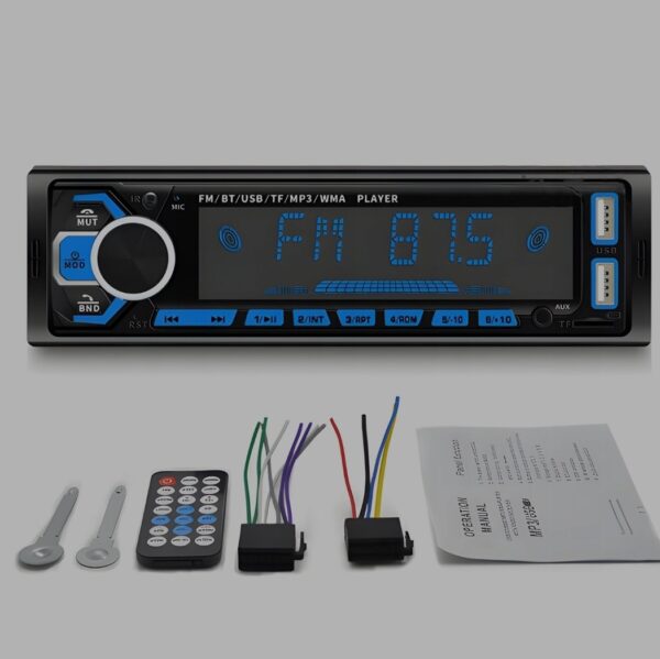 2025/08/1000043755.jpg Autoradio Bluetooth 5.0 1DIN USB AUX MP3 microSD Télécommande