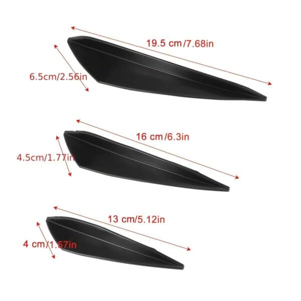 Ailerons de pare-choc avant de voiture 6Pcs