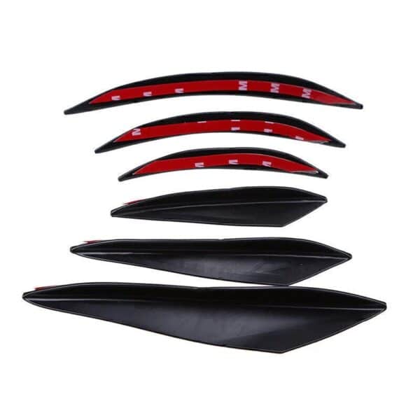 Ailerons de pare-choc avant de voiture 6Pcs
