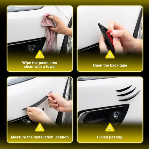 Ailerons de pare-choc avant de voiture 6Pcs