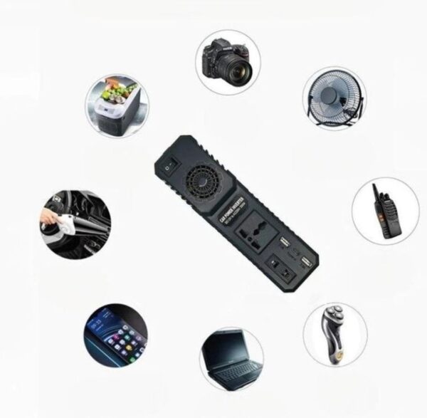 2025/09/1000045074.jpg Convertisseur de courant 12v à 220v onduleur de voiture 200W charge USB