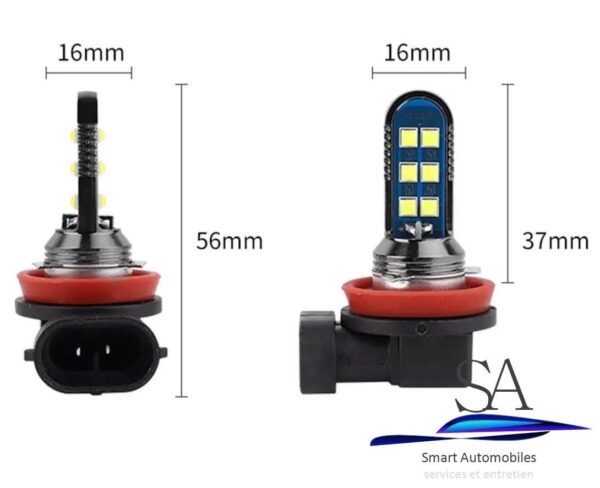 Kit de 2 ampoules de phares LED pour voiture H11/H8/H9, 110 W, 20 000 lm