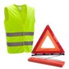 Pack de sécurité triangle d'urgence + gilet jaune