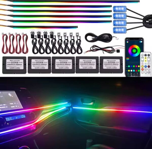 Led D'ambiance Colorée (Tableau + 4 Porte)
