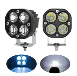 2pcs Loupe antibrouillard lumière jaune 6500K 10-30V