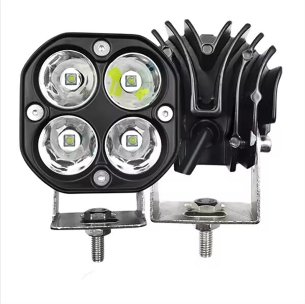 2pcs Loupe antibrouillard lumière jaune/blanc 6500K 10-30V